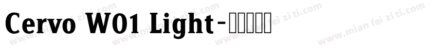 Cervo W01 Light字体转换